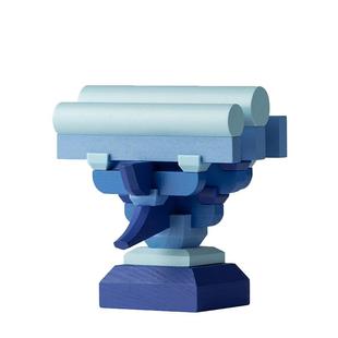 晚峰故宫三踩斗拱积木彩色版中国古建筑榫卯模型木制玩具益智教具