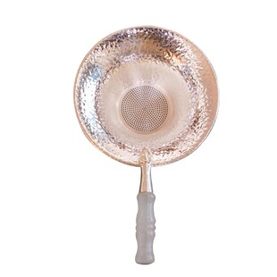 纯银时代高档银蟾玉把茶漏茶滤足银纯手工茶叶滤网器配件功夫泡茶