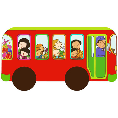 巴士上的轮子幼儿园毛毡英语绘本
