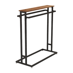 服装店展示架落地式可调节衣服货架中岛架双排侧挂衣架简约收纳架