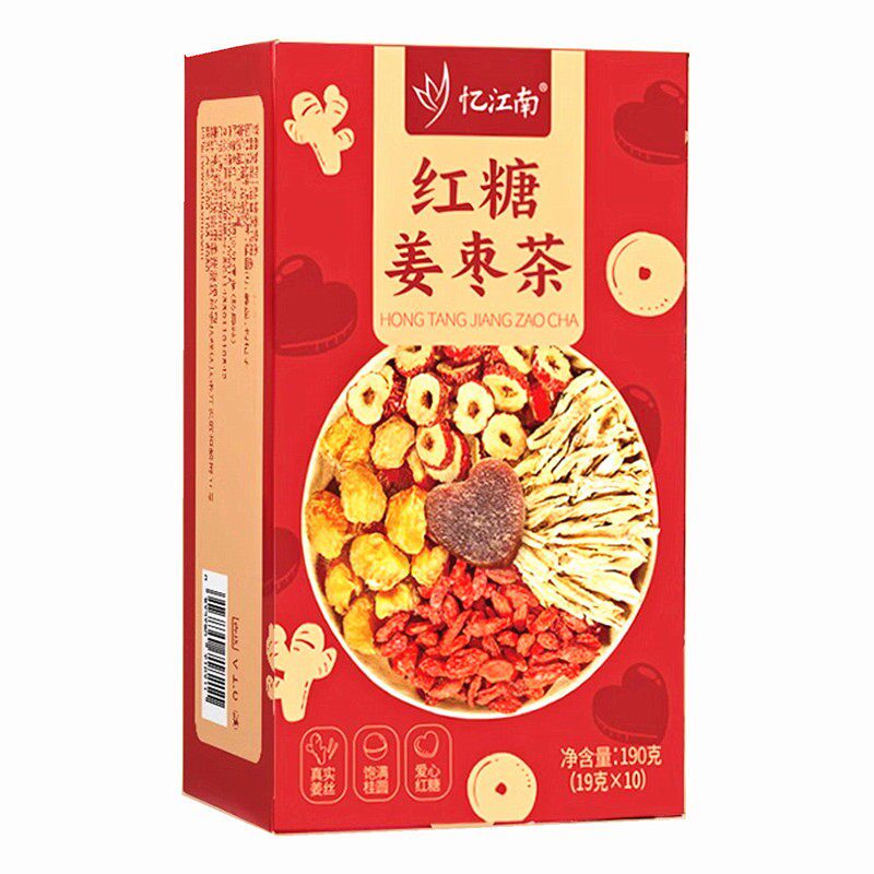 忆江南茶叶红枣枸杞桂圆红糖姜茶