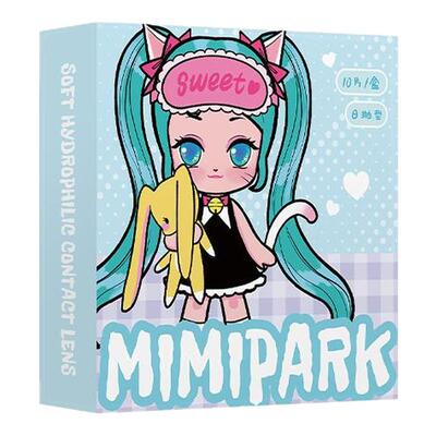 MIMIPARK美瞳日抛泡芙花庭园大直径彩色隐形眼镜10片装黑糖珍珠泪