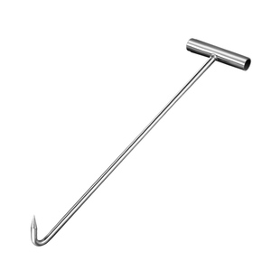 美科井盖钩子卷帘门拉钩不锈钢子勾钢下水道T型尖拉货闸门丁字钩