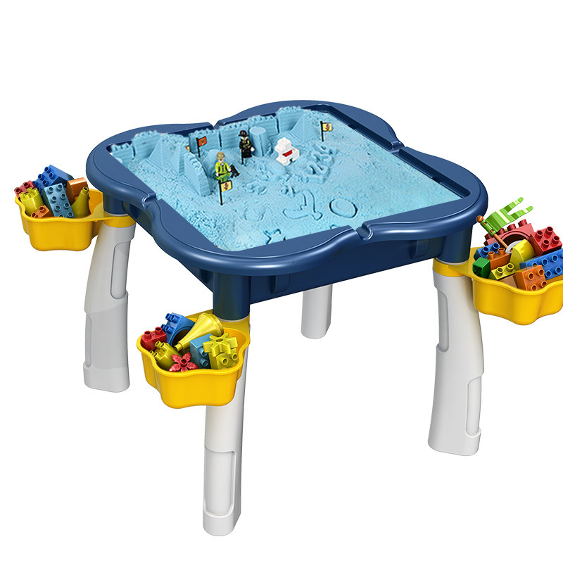 沙池儿童室内挖沙子套装家用沙滩玩沙宝宝玩具太空带积木沙盘桌子