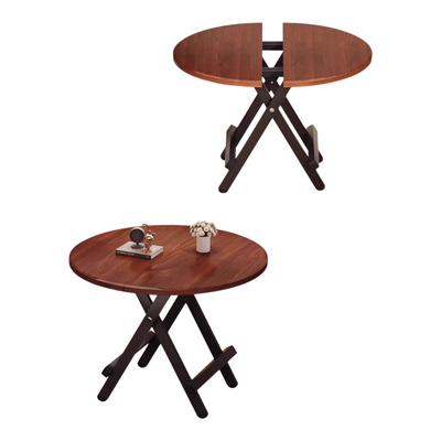 可折叠圆桌简易家用小户型出租屋用吃饭餐桌便携式摆摊户外小桌子