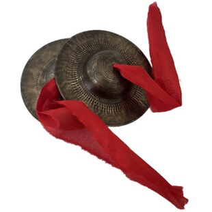 15cm青铜小京镲优质水镲精品小铰子水陆道场民间舞狮腰鼓镲川镲