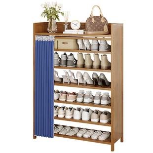 免安装鞋柜防尘收纳出租屋用鞋架子简易门口家用竹折叠窄多层室内