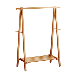 实木挂衣服架落地家用可折叠榉木质衣帽架卧室置衣架客厅晾衣架子