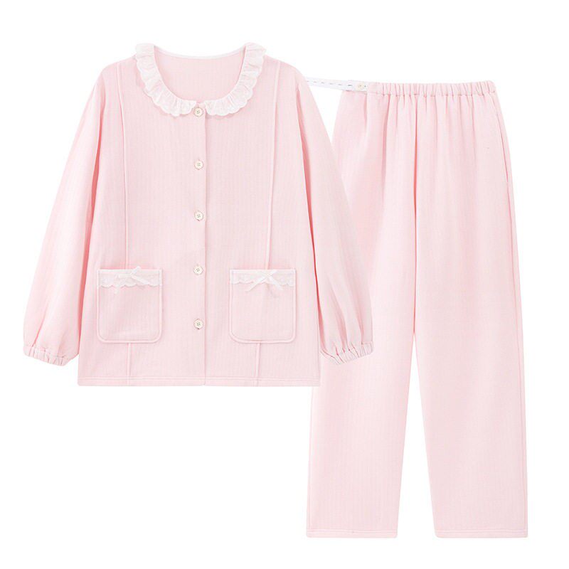 秋冬纯棉月子服孕妇产后哺乳套装