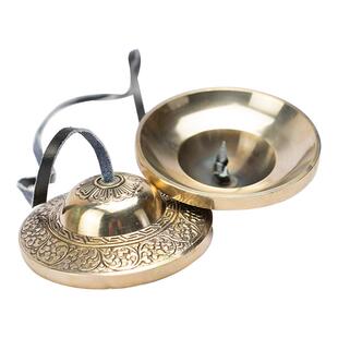 碰铃尼泊尔手工响铜打击音疗乐器冥想颂钵风铃丁夏民族传统铃钹