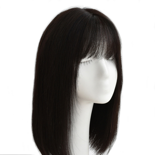 假发短发女全真发头套双递针分缝空气法式无刘海波波头锁骨发修脸