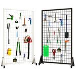 网格展示架移动货架铁丝网幼儿园作品画展画室展会饰品置物架挂钩