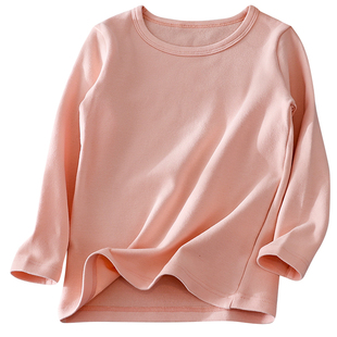 蔚未来女童打底衫春秋款长袖T恤儿童纯棉圆领上衣女孩半高领秋衣