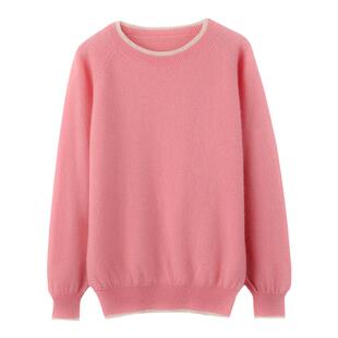 秋冬儿童薄款山羊绒衫男童羊毛衫女童打底衫保暖套头毛衣纯色圆领