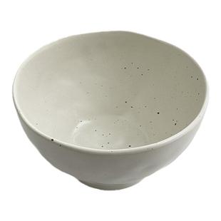 其其安出口订单北欧ins手捏不规则泼墨点哑光陶瓷10英寸大汤碗盘