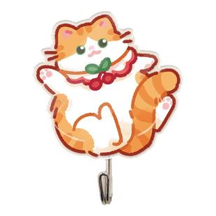 创意猫咪挂钩免打孔无痕强力粘胶卡通可爱宿舍卫生间浴室收纳粘钩