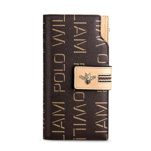 保罗2025新款女士长款钱包真皮高档防盗刷卡包大容量多功能钱夹女