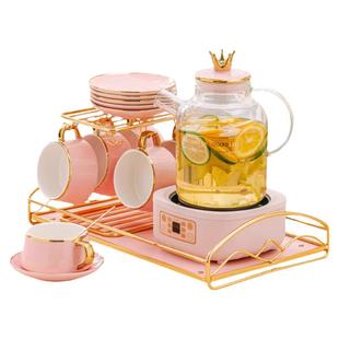 花茶壶套装下午茶茶具下午茶杯家用大容量多功能电煮养生水果茶壶