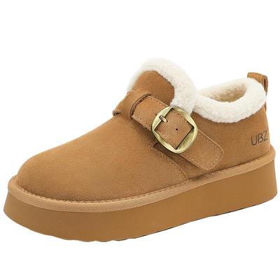 UBZ短筒加绒厚底勃肯鞋雪地靴