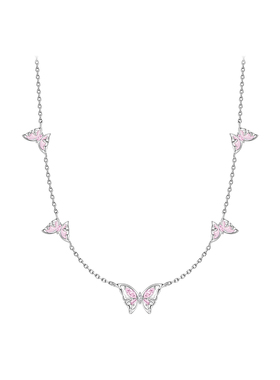 潮色绘漫天飞舞蝴蝶项链