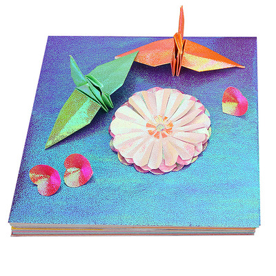 彩色珠光纸幼儿园学生手工折纸