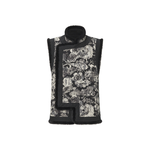 【云锦研究所联名】VGRASS26春新款重工水貂毛边新中式马甲拜年服