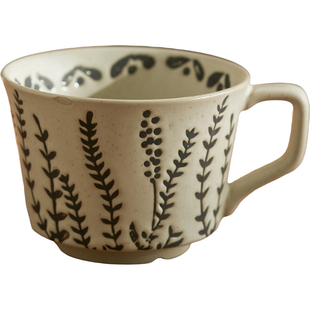 肆月中古杯陶瓷杯套装家用马克杯水杯咖啡杯家庭杯子专人专用复古