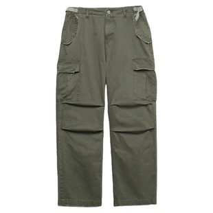 【牧马人】NEIGBORL钊叔制复古耐磨水洗重磅军绿色直筒古着工装裤