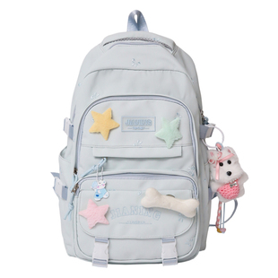 ins风小众书包女生初中生女孩小学生高颜值大容量双肩包高中背包