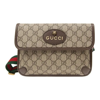 Gucci/古驰Neo Vintage时尚邮差包男款小号帆布斜跨包腰包未使用