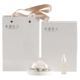 德化陶瓷瓷花手工摆件香薰扩香器家居饰品情人礼品 车载 活动定制