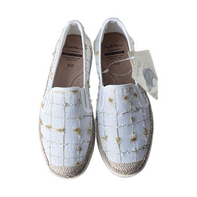 JM快乐玛丽夏季浅口舒适透气布鞋时尚休闲鞋一脚蹬平底女鞋72160W