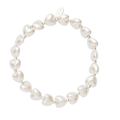 verte韩国设计师小桃心珍珠手链