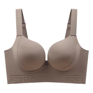 大码胖mm内衣女士大胸显小胸无痕双重提拉聚拢收副乳防下垂文胸罩