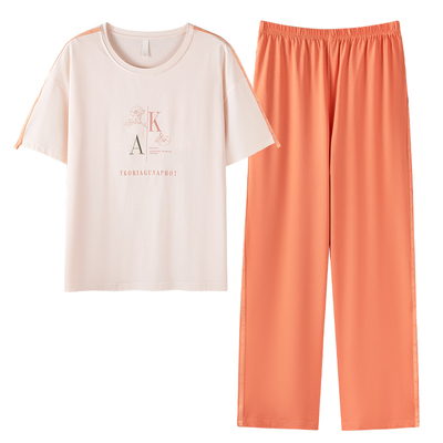 猫人睡衣女款夏季莫代尔薄款套装