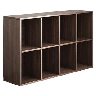 实木书柜置物架落地美式胡桃木色格子柜书架自由组合置物柜shujia