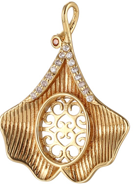 致闺蜜白金蜜蜡琥珀翡翠吊坠空托