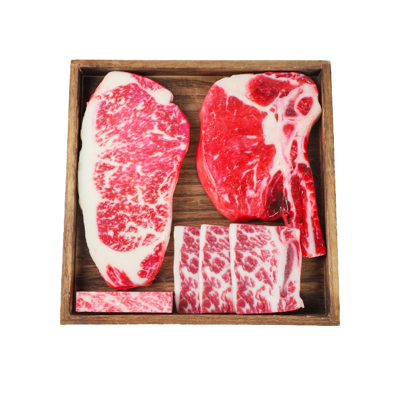 仿真西冷生牛排模型假烤肉片猪肉牛肉生鲜肉影视摆件西餐美食道具
