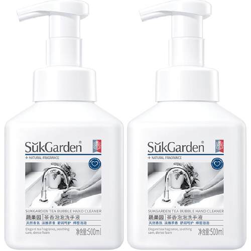 蔬果园茶香泡沫型泡泡洗手液宝宝洁净家用滋润保湿不干燥持久留香
