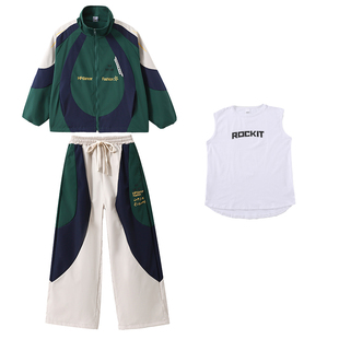 儿童街舞服装秋冬夹克外套表演服bboy套装少儿hiphop演出服小学生