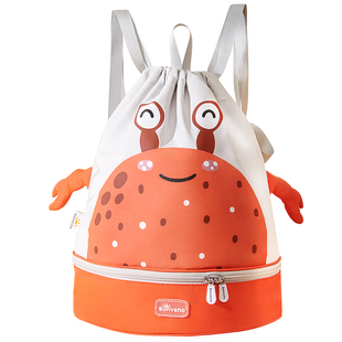 儿童游泳包干湿分离双肩包男童洗漱包女童防水包沙滩包游泳收纳包