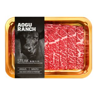 澳洲和牛M9雪花肥牛片谷饲烤肉片牛肉卷寿喜烧涮火锅食材顺丰快递