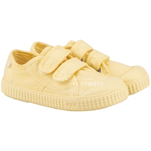 现货到西班牙Igor儿童小布鞋一脚蹬帆布鞋魔术贴幼儿园男女宝宝