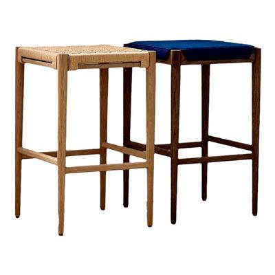 HITCHCOCK悬针真皮绳编高脚凳