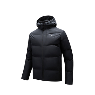 安踏面包羽绒服男款冬季加厚鸭绒保暖防泼水连帽外套防风男夹克衣