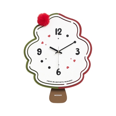 奶油风创意时钟2024新款