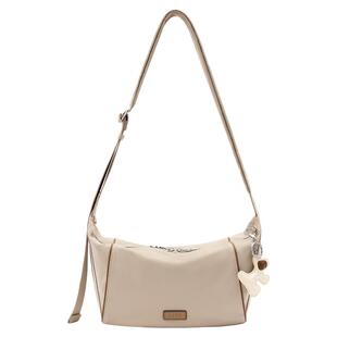 莱夫小狗饺子斜挎包女士通勤百搭包包2026新款轻便高级感帆布单肩