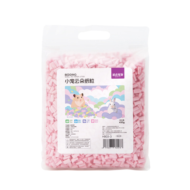 新派宠物小宠垫料云朵纸粒450g