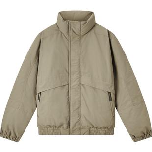 gxgjeans男装 2024年冬季新款白鸭绒外套立领休闲军绿色羽绒服男