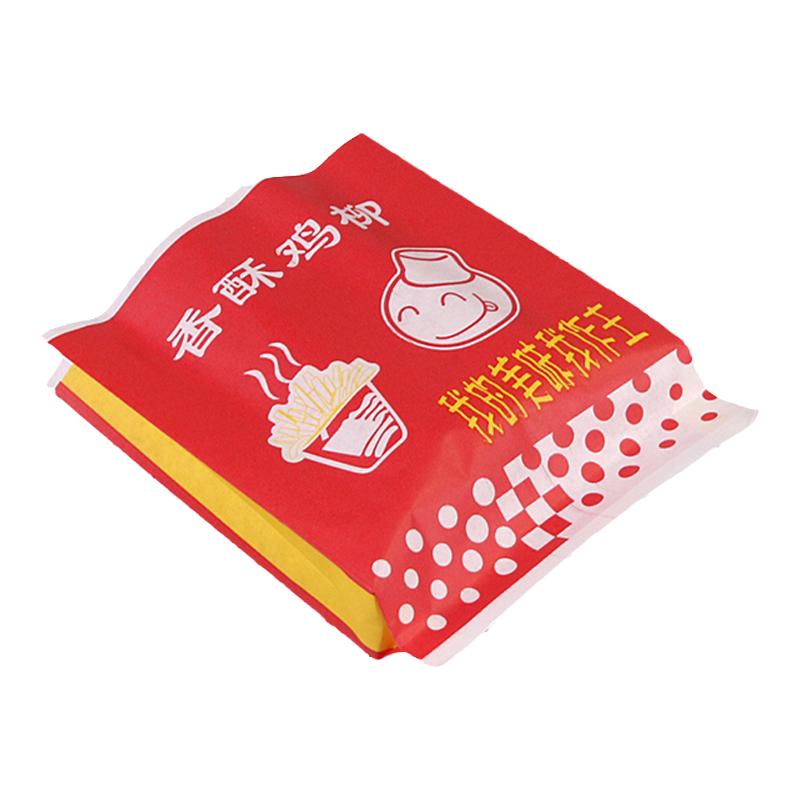 台湾无骨鸡柳纸袋 防油纸袋小吃食品打包袋 8捆包邮 可定制
